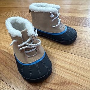 Carter's Tan and Black Baby Boots 3-6 months